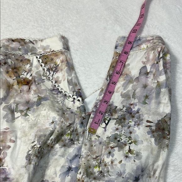 Ted Baker Henliy Vanilla Scallop Trim Linen Shorts Size 3 - Picture 16 of 16